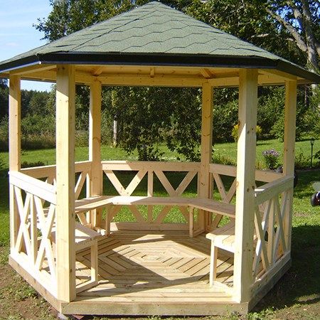 Wooden Octagonal Garden Gazebo Pavilion